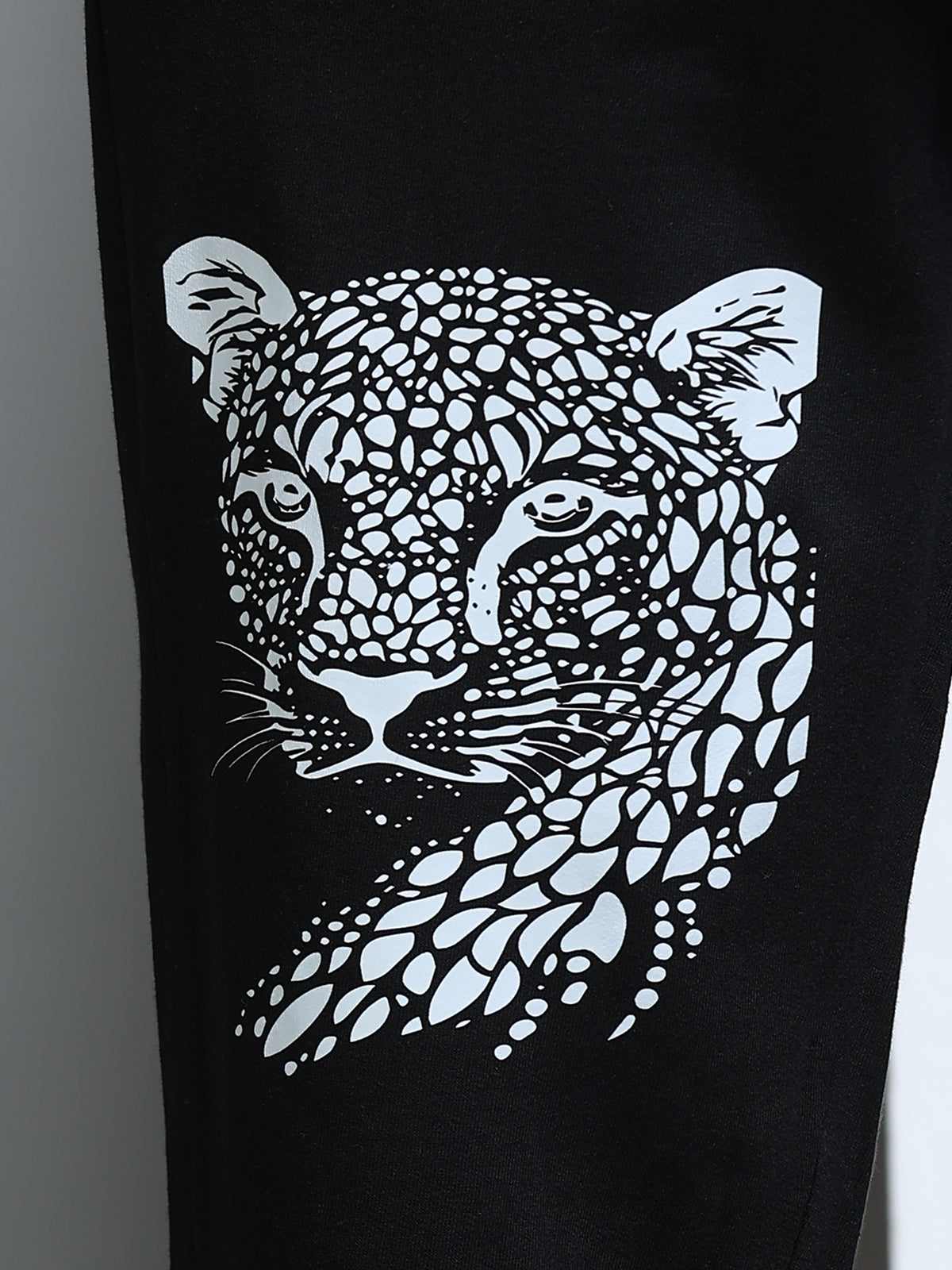 ARDEUR Men's Relaxed Fit Printed Track Pants - Black