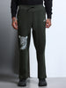 ARDEUR Men's Relaxed Fit Printed Track Pants - Olive