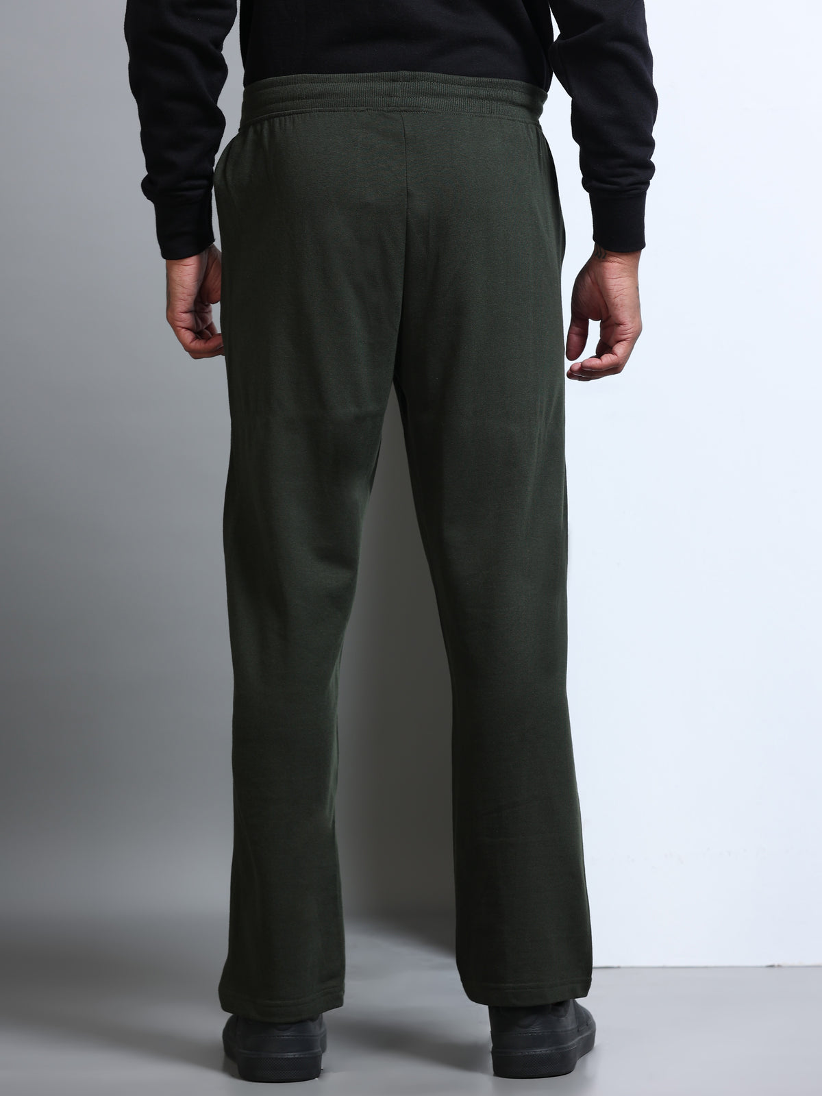 ARDEUR Men's Relaxed Fit Printed Track Pants - Olive
