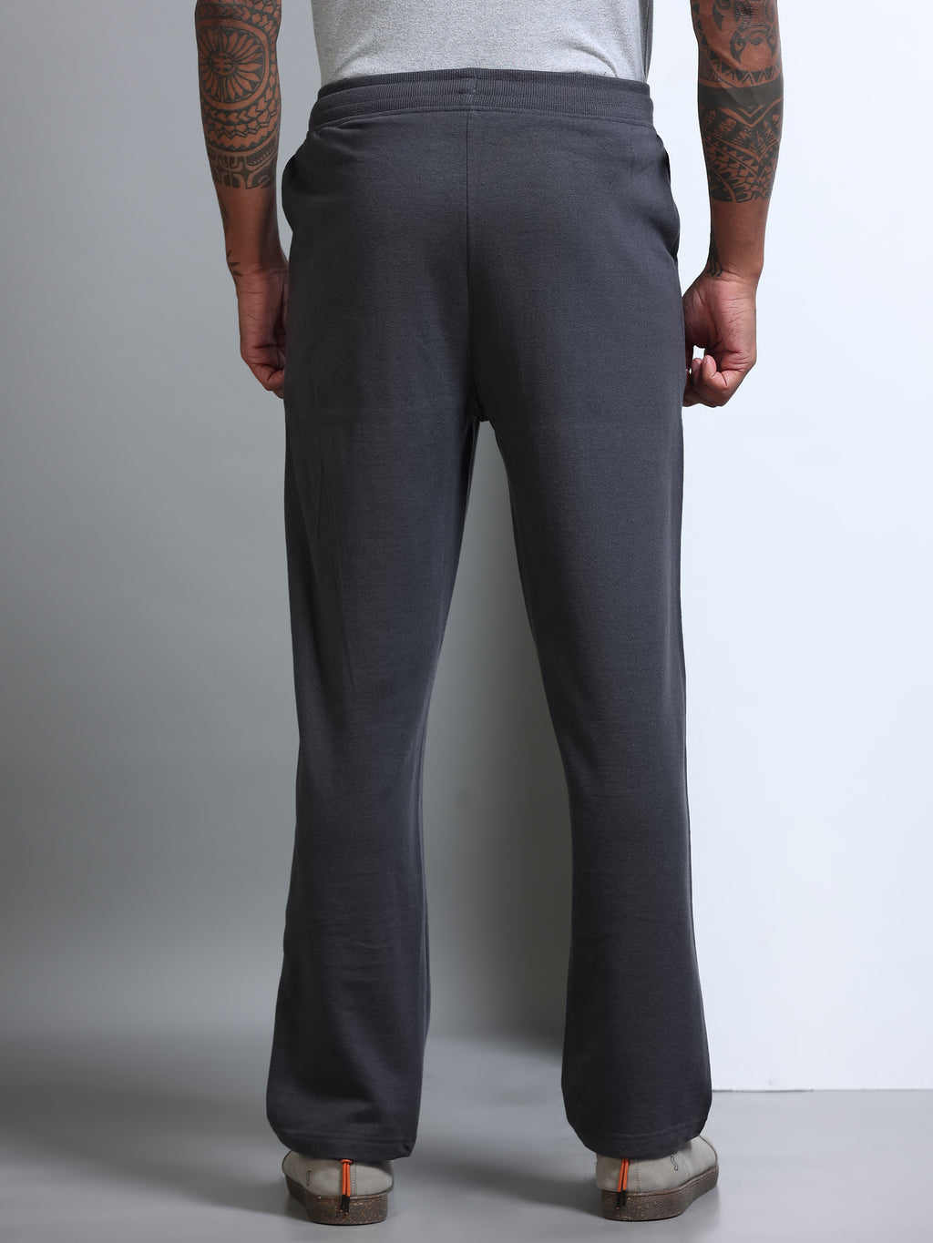 ARDEUR Men's Relaxed Fit Printed Track Pants - Steel Grey
