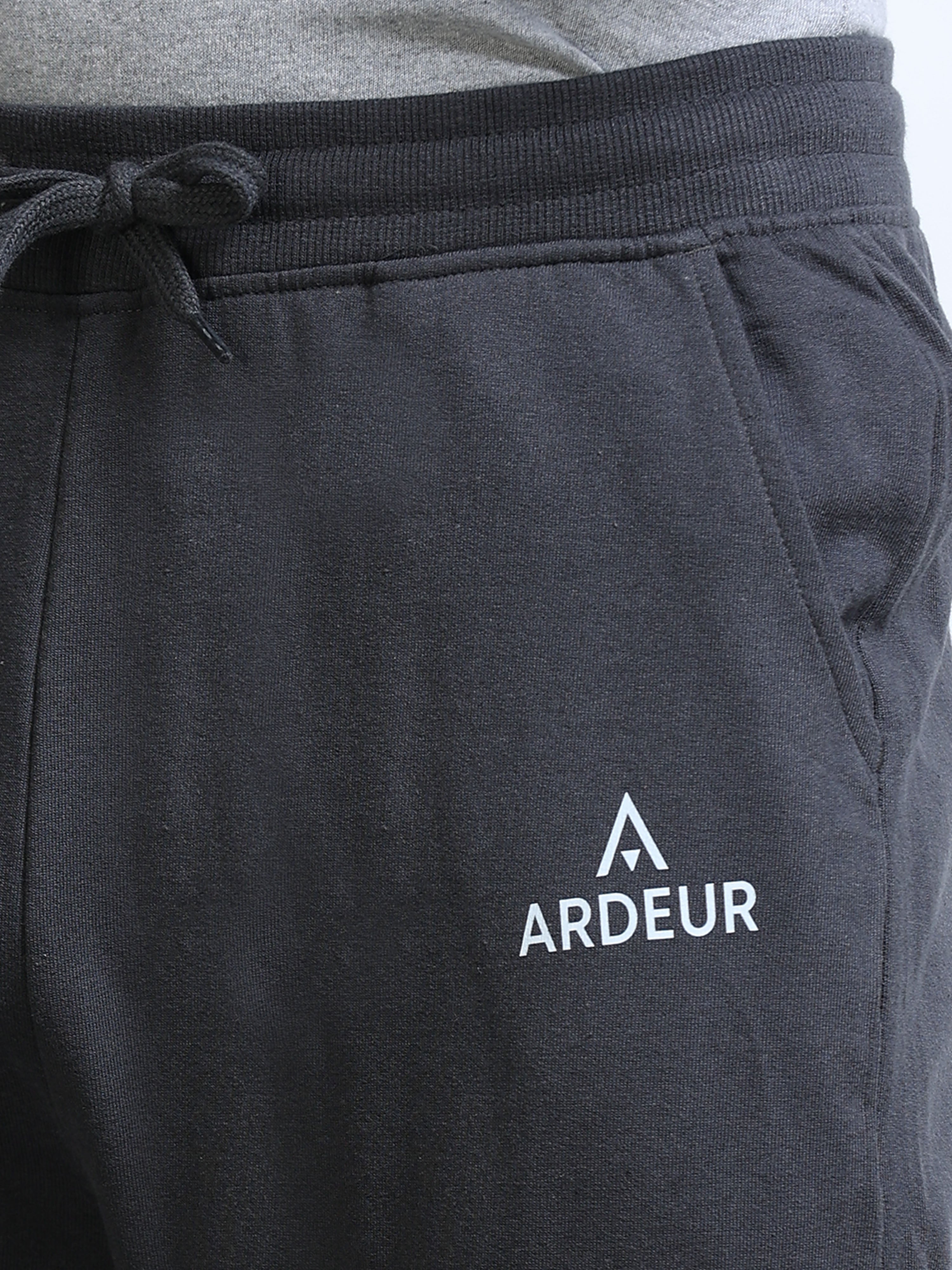 ARDEUR Men's Relaxed Fit Printed Track Pants - Steel Grey