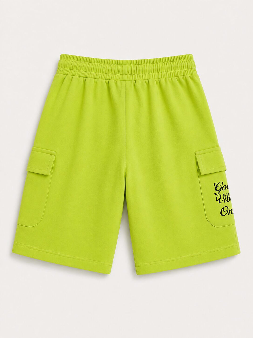 CODEZ Boys Relaxed Fit Printed T-Shirt & Cargo Shorts Set - Deep Teal & Green Glow