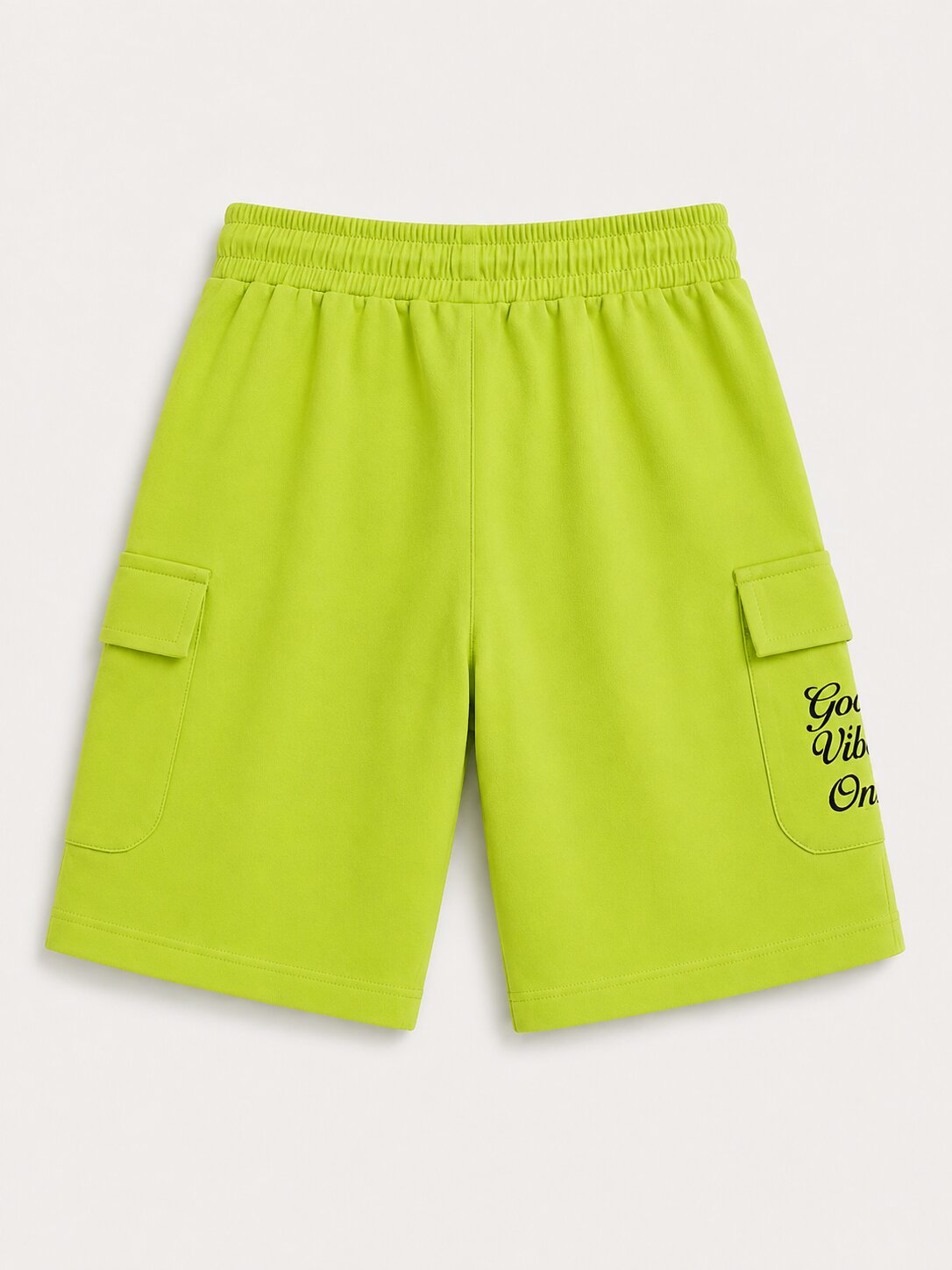 CODEZ Boys Relaxed Fit Printed T-Shirt & Cargo Shorts Set - Deep Teal & Green Glow
