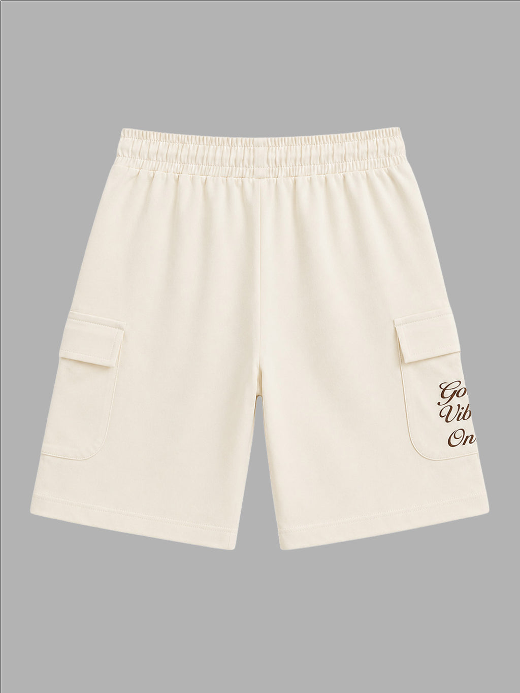 CODEZ Boys Relaxed Fit Printed T-Shirt & Cargo Shorts Set - Powder Blue & Bone White