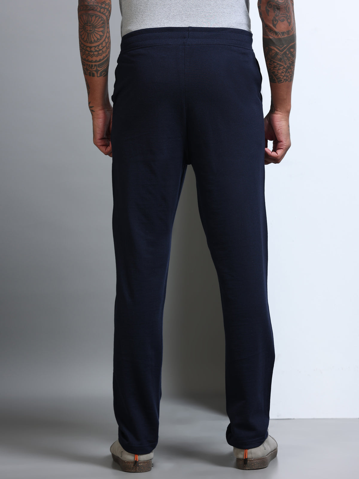 ARDEUR Men's Regular Fit Cotton Blend Track Pants - Navy