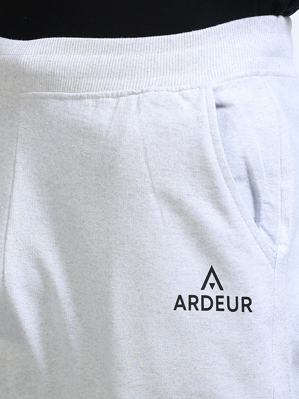 ARDEUR Men's Regular Fit Cotton Blend Track Pants - White