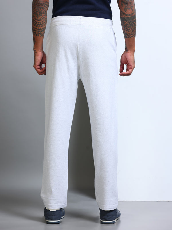 ARDEUR Men's Regular Fit Printed Track Pants - White
