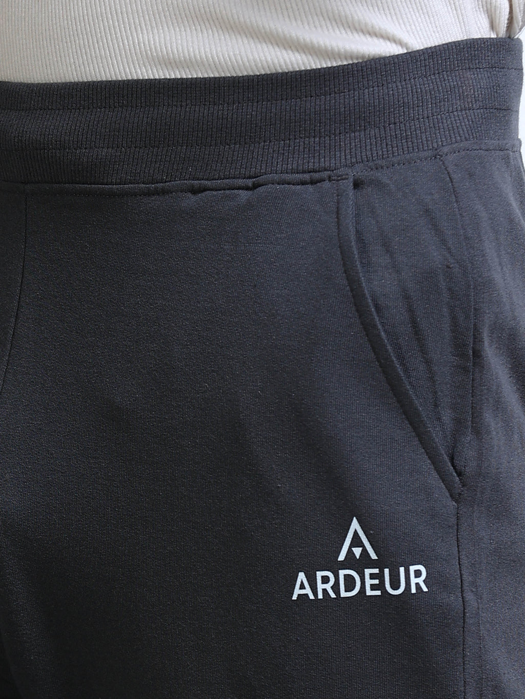 ARDEUR Men's Regular Fit Self Design Track Pants - Steel Grey
