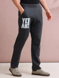 ARDEUR STREETZ Men's Regular Fit Cotton Blend Track Pants - Steel Grey