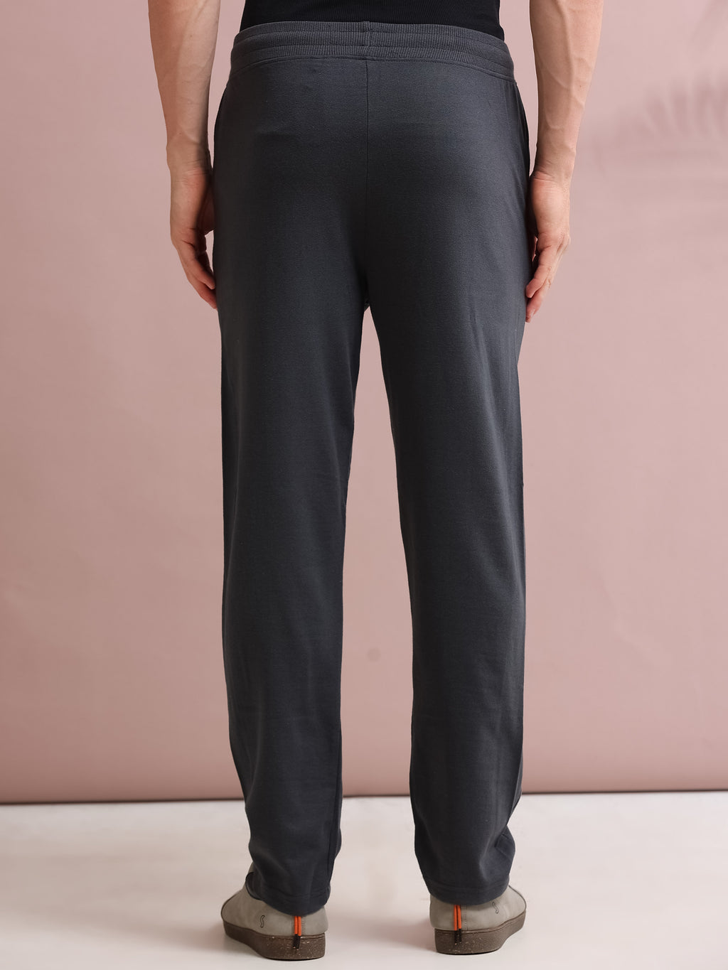 ARDEUR STREETZ Men's Regular Fit Cotton Blend Track Pants - Steel Grey