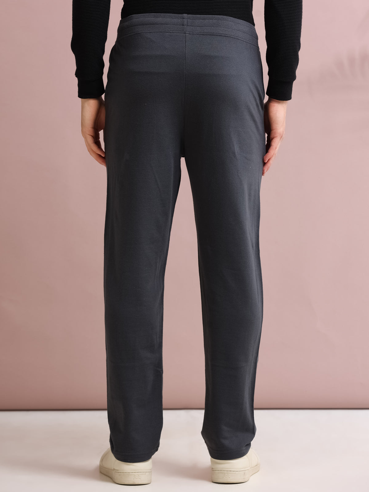ARDEUR STREETZ Men's Regular Fit Typography Track Pants - Steel Grey
