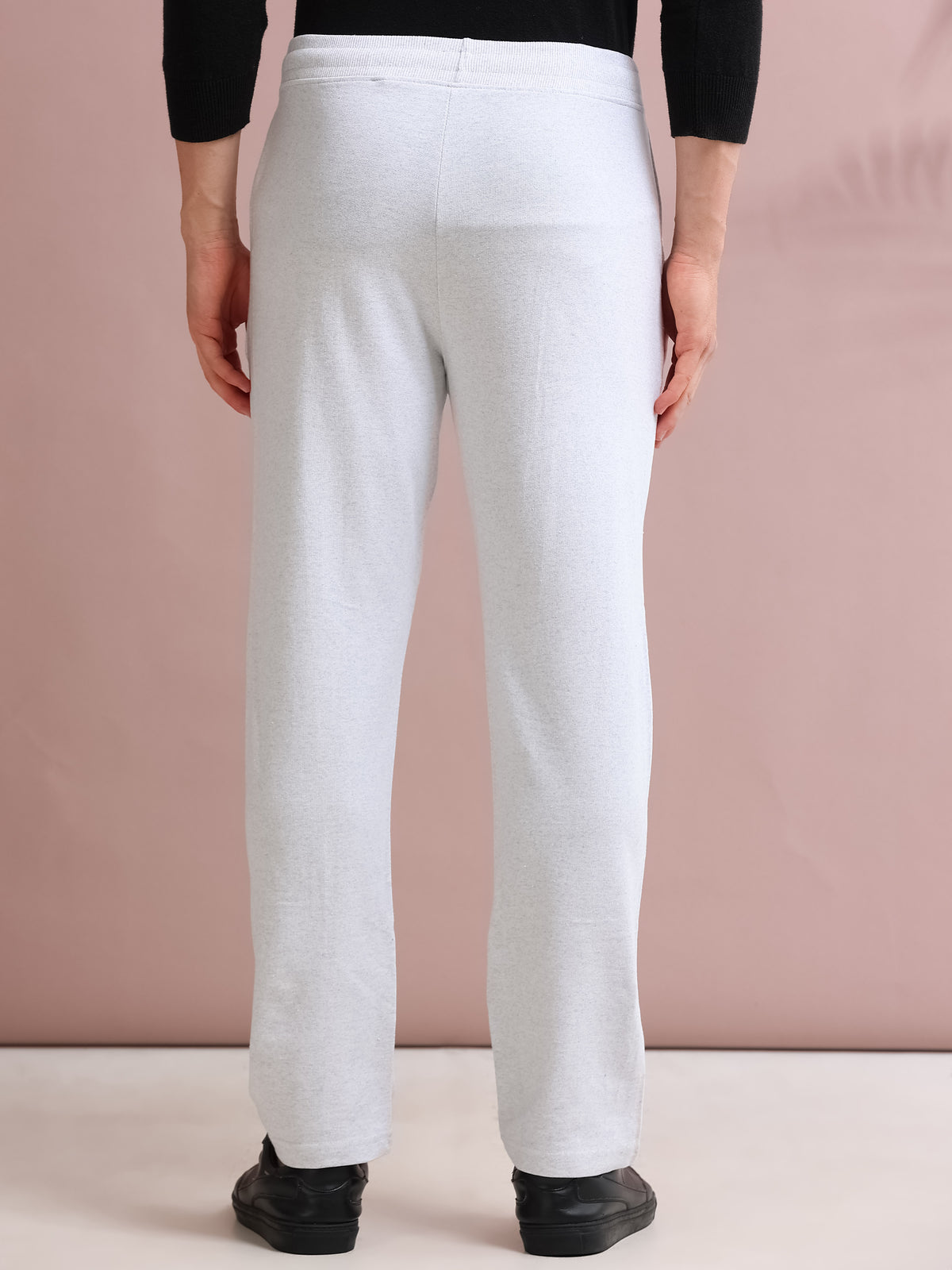 ARDEUR STREETZ Men's Regular Fit Typography Track Pants - White