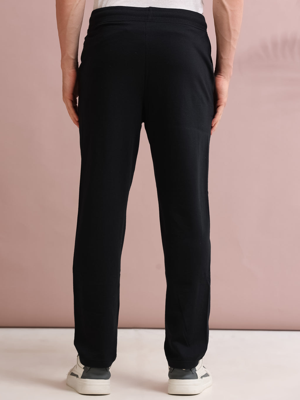 ARDEUR STREETZ Men's Regular Fit Printed Track Pants - Black