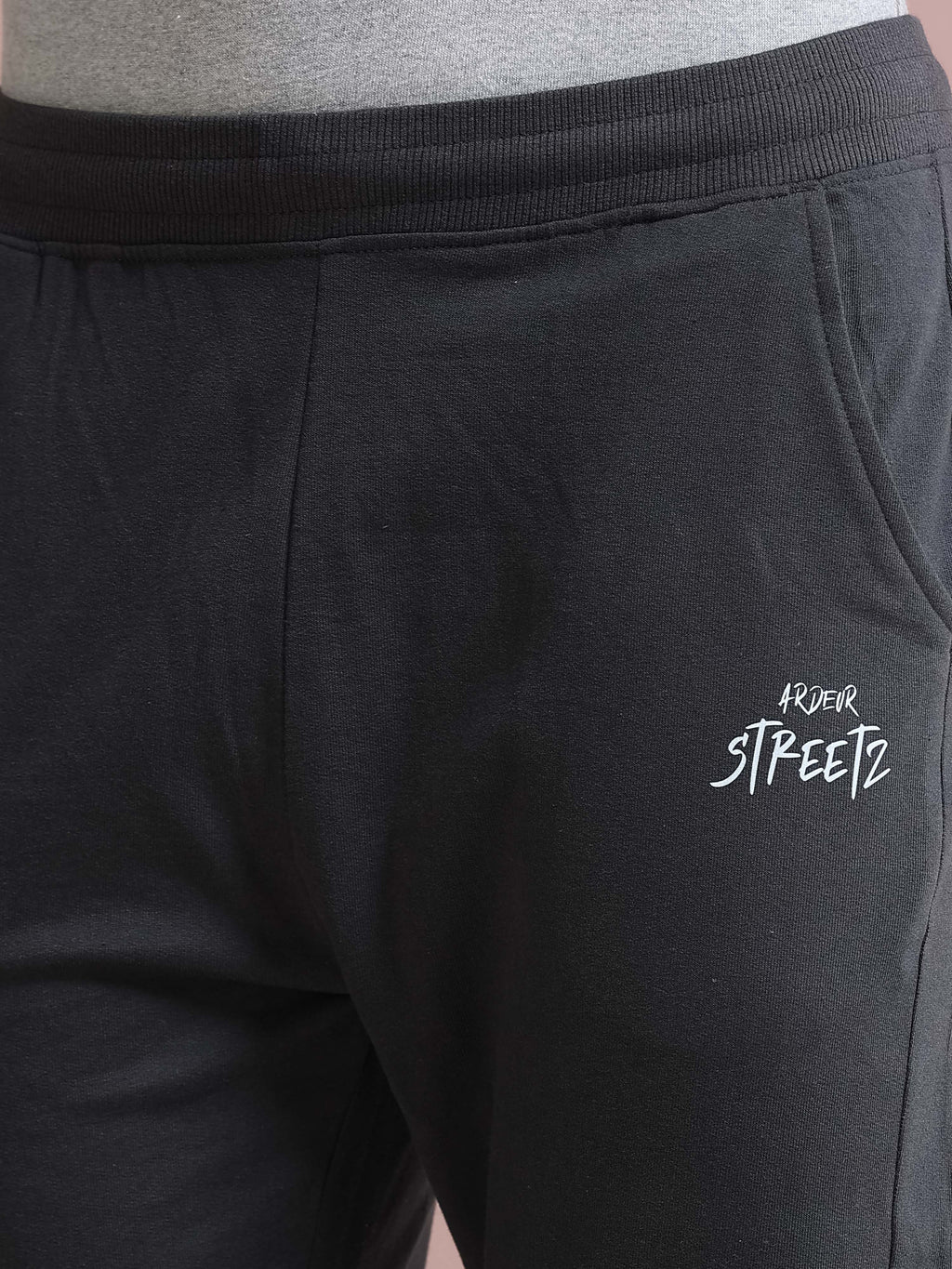 ARDEUR STREETZ Men's Regular Fit Printed Track Pants - Steel Grey
