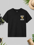 CODEZ Boys Black Pure Cotton Skate Bear Printed Relaxed Fit T-Shirt
