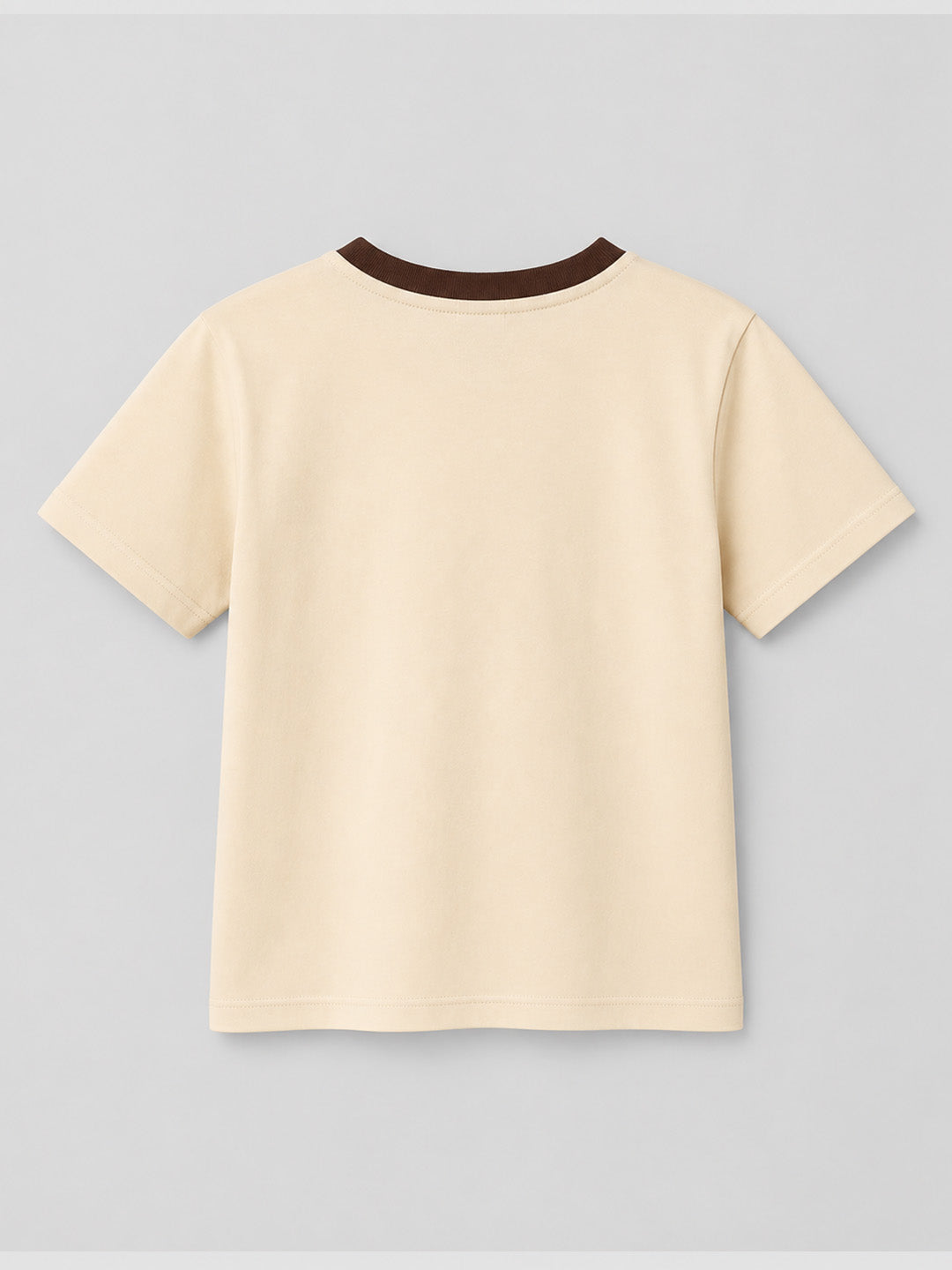 CODEZ Boys Beige Pure Cotton Born For Adventure Graphic Relaxed Fit T-Shirt