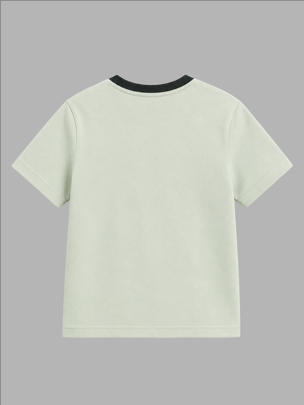 CODEZ Boys Fog Green Pure Cotton Crossing The River Expedition Graphic Relaxed Fit T-Shirt