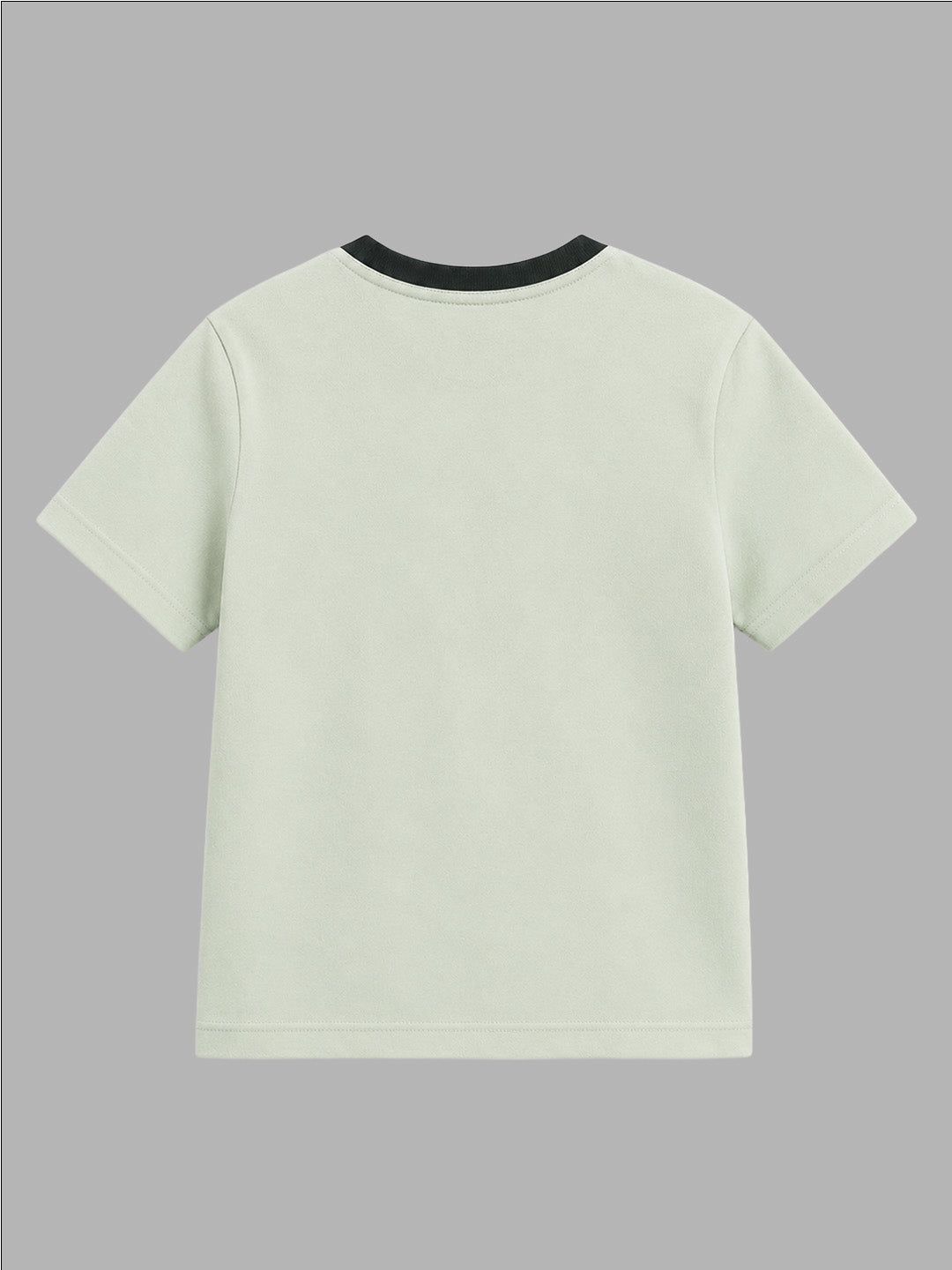 CODEZ Boys Fog Green Pure Cotton Crossing The River Expedition Graphic Relaxed Fit T-Shirt