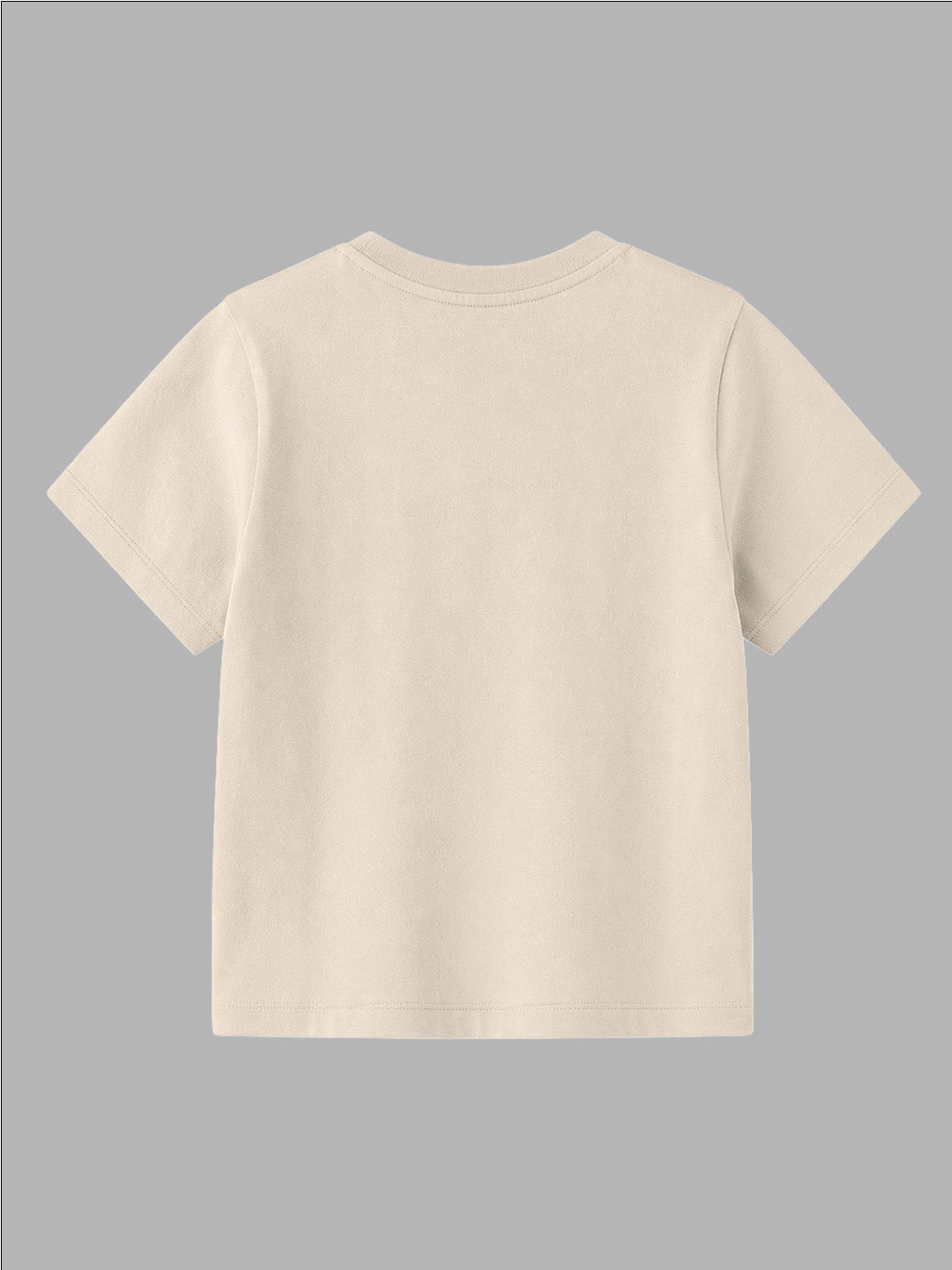 CODEZ Boys Beige Pure Cotton Forever Hungry Bear Graphic Relaxed Fit T-Shirt