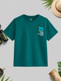 CODEZ Boys Alpine Green Pure Cotton Nature Elements Graphic Relaxed Fit T-Shirt