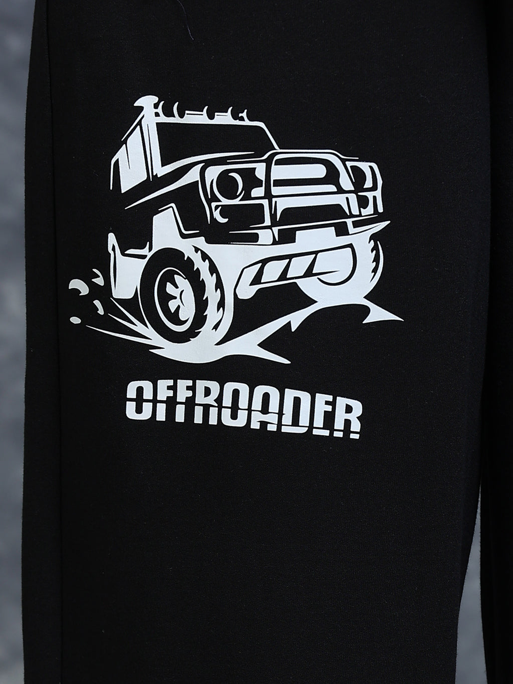 ARDEUR Men Black Cotton Blend Offroader Printed Baggy Fit Track Pants
