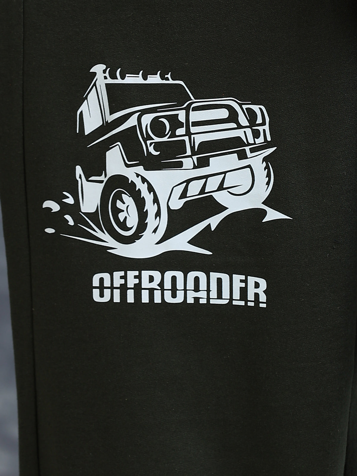 ARDEUR Men Olive Cotton Blend Offroader Printed Baggy Fit Track Pants