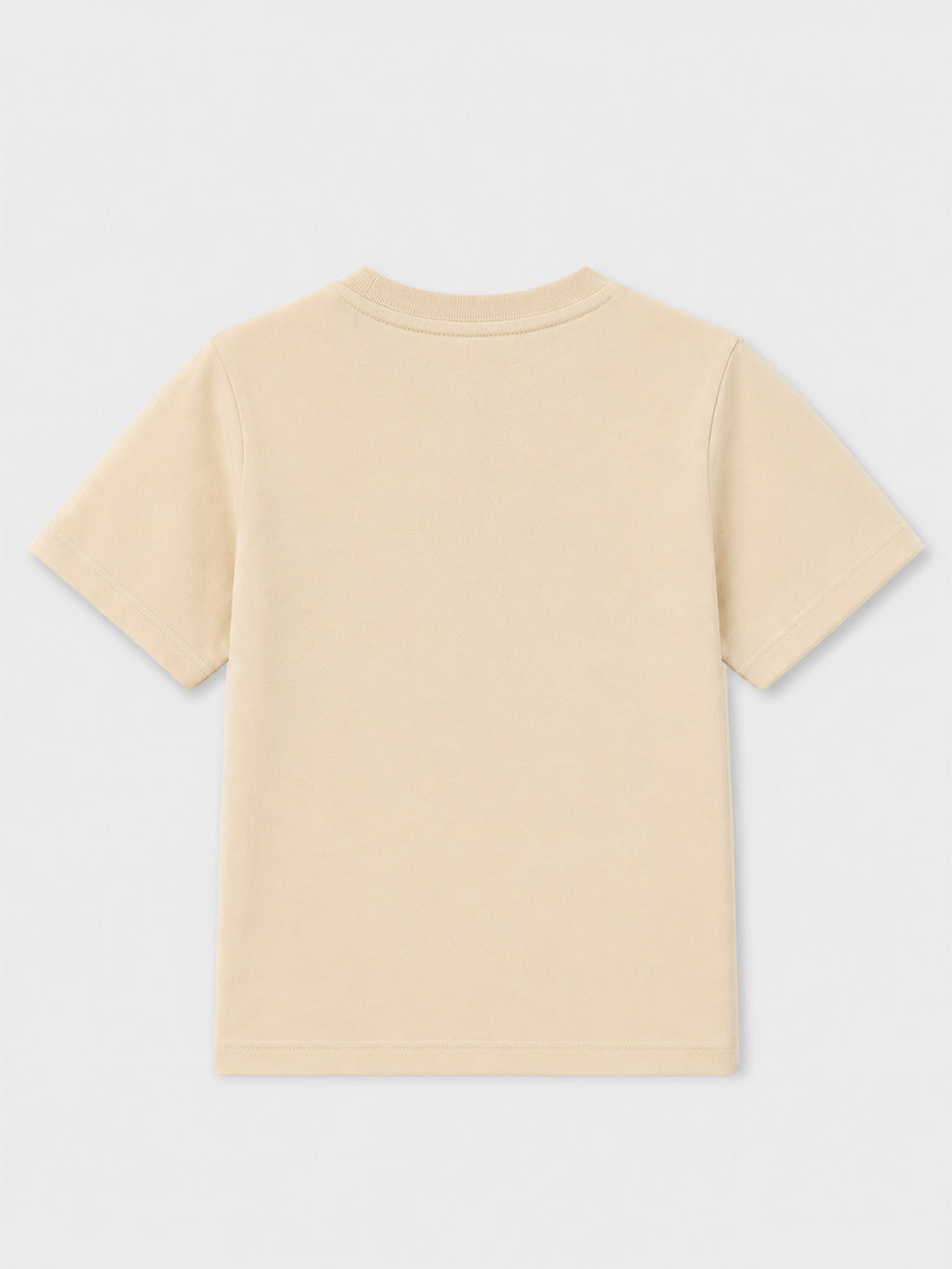 CODEZ Boys Beige Pure Cotton Le Croissant Graphic Relaxed Fit T-Shirt
