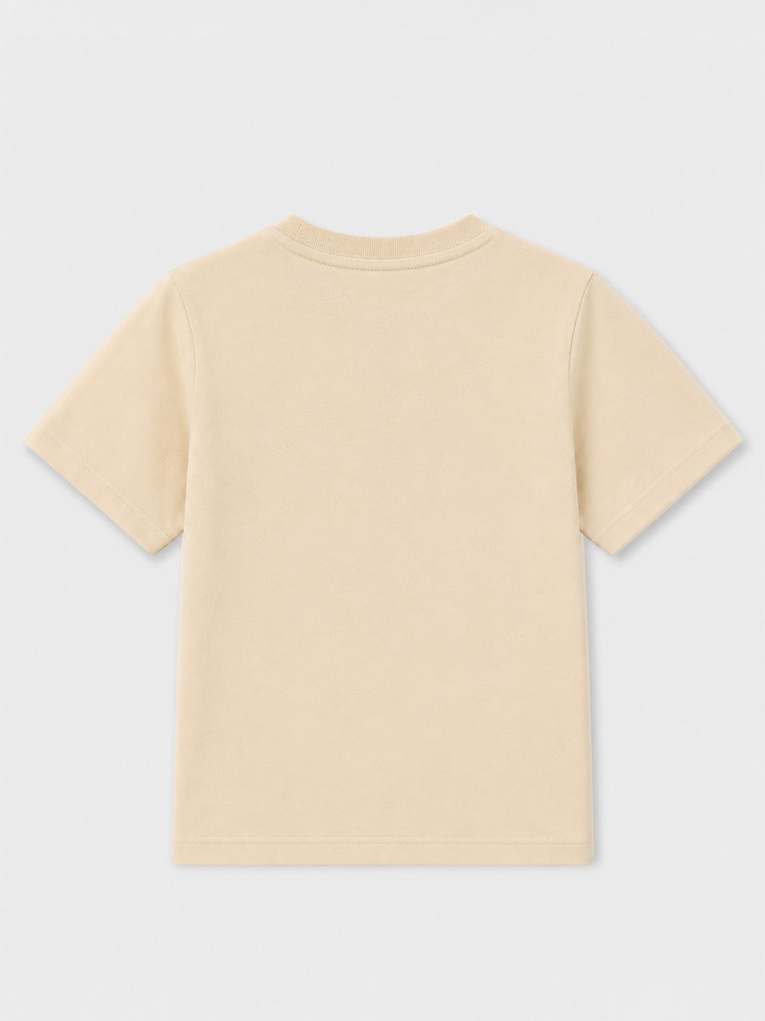 CODEZ Boys Beige Pure Cotton Le Croissant Graphic Relaxed Fit T-Shirt