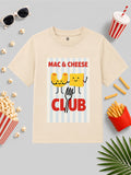 CODEZ Boys Beige Pure Cotton Mac & Cheese Club Graphic Relaxed Fit T-Shirt