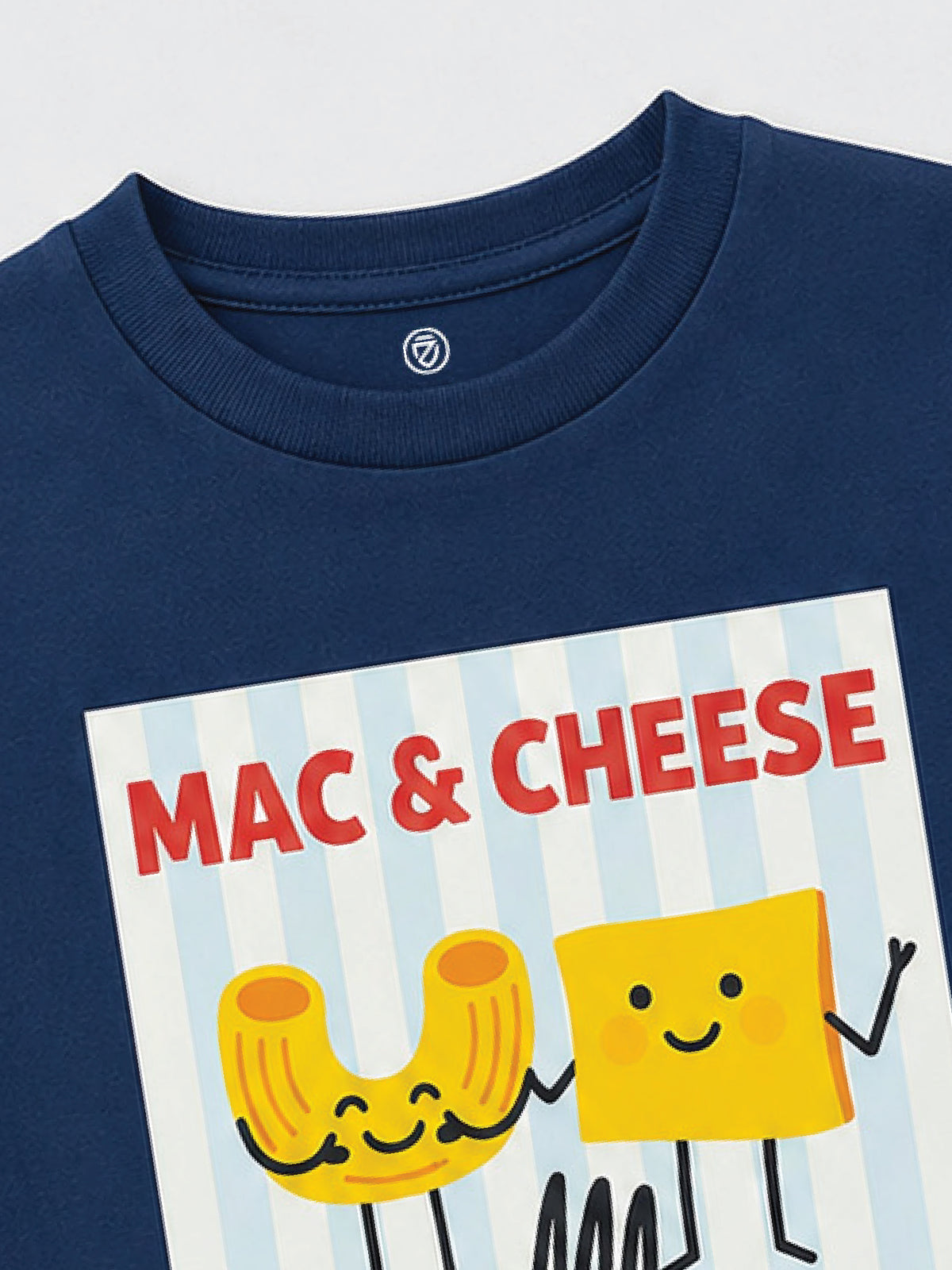 CODEZ Boys Navy Pure Cotton Mac & Cheese Club Graphic Relaxed Fit T-Shirt