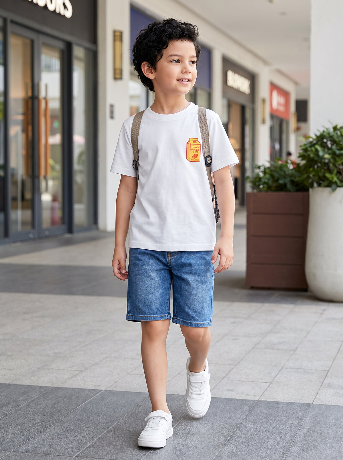 CODEZ Boys White Pure Cotton Grocery List Graphic Relaxed Fit T-Shirt