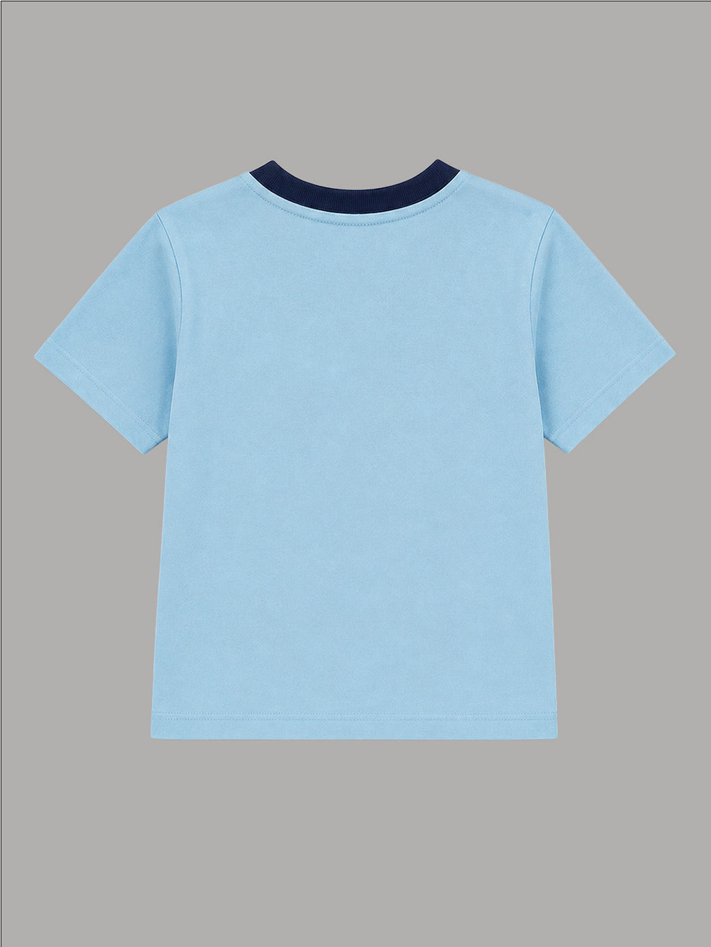 CODEZ Boys Cool Blue Pure Cotton Hamburger & Pizza Graphic Relaxed Fit T-Shirt
