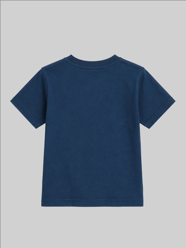 CODEZ Boys Estate Blue Pure Cotton Top Beast Monster Truck Graphic Relaxed Fit T-Shirt