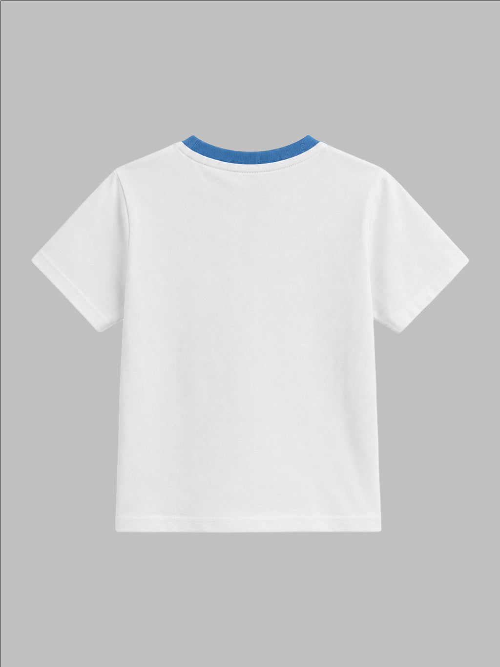 CODEZ Boys White Pure Cotton Construction Graphic Relaxed Fit T-Shirt
