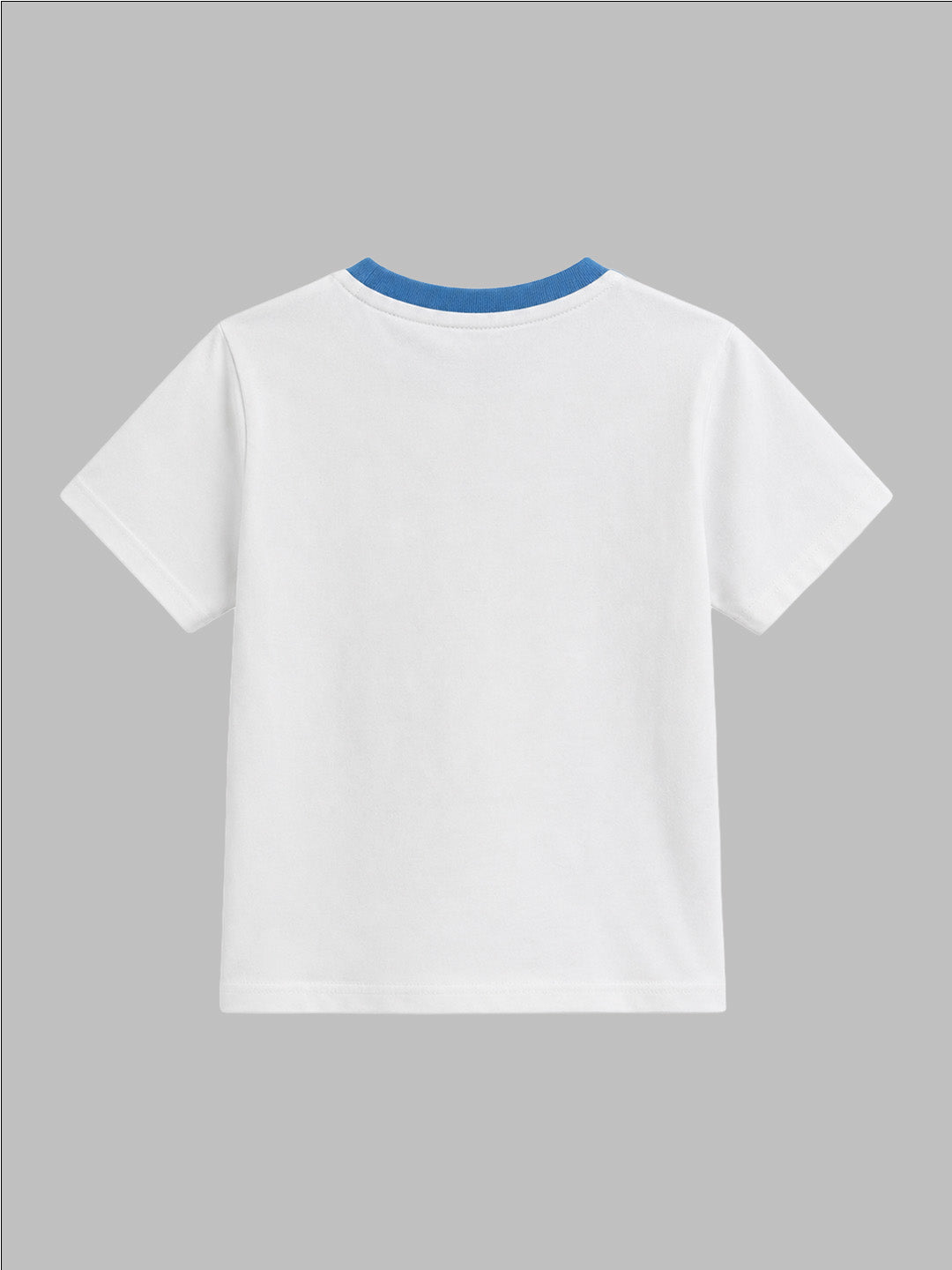 CODEZ Boys White Pure Cotton Construction Graphic Relaxed Fit T-Shirt