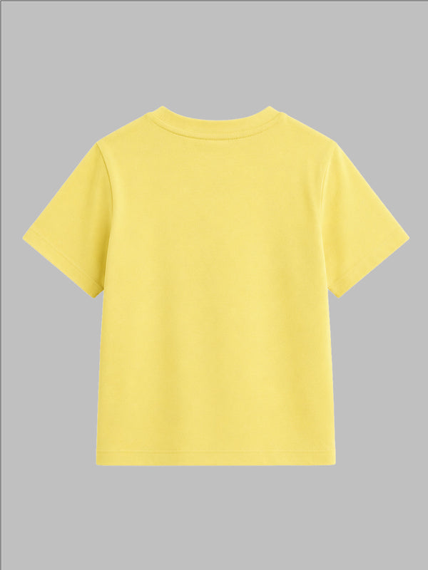 CODEZ Boys Lemon Drop Pure Cotton Trouble Vehicles Graphic Relaxed Fit T-Shirt