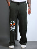 ARDEUR STREETZ Men Olive Cotton Blend LEGEND Printed Baggy Fit Track Pants