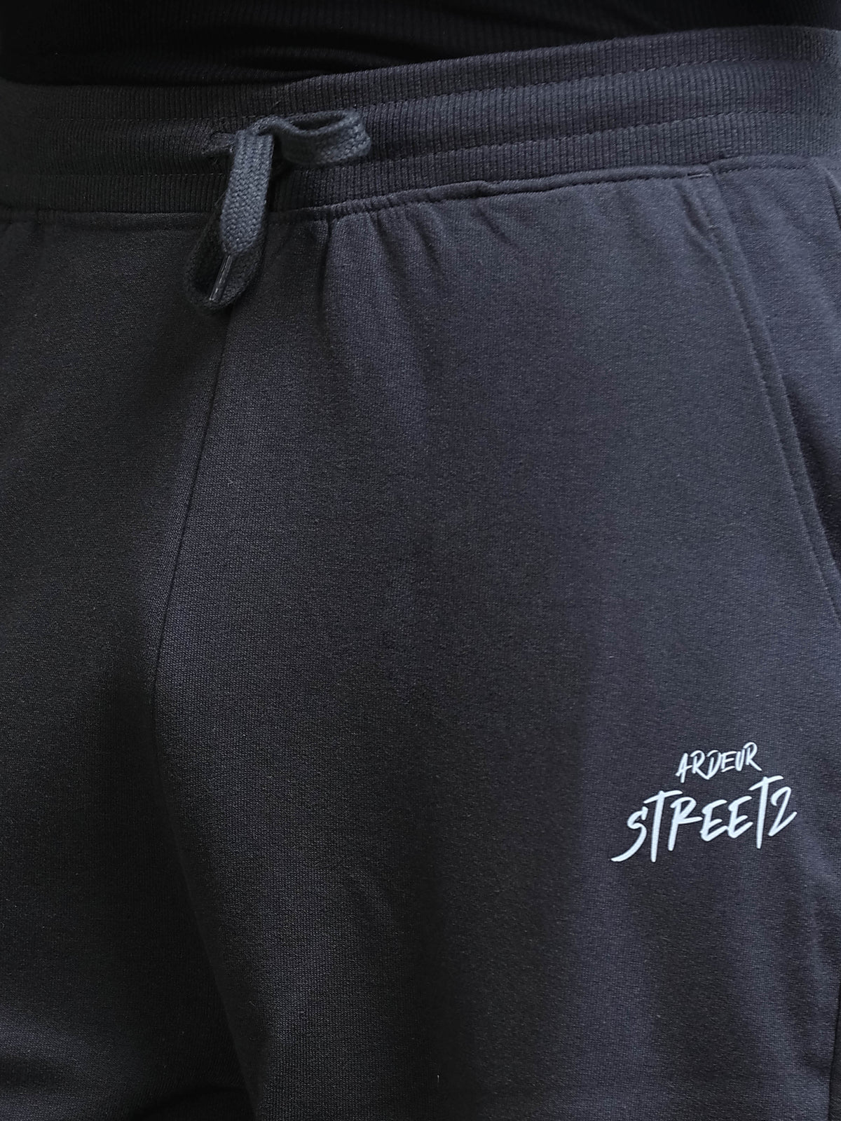 ARDEUR STREETZ Men Steel Grey Cotton Blend LEGEND Printed Baggy Fit Track Pants