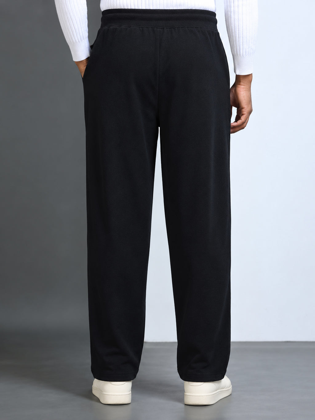 ARDEUR STREETZ Men Black Cotton Blend Have Fun Printed Baggy Fit Track Pants