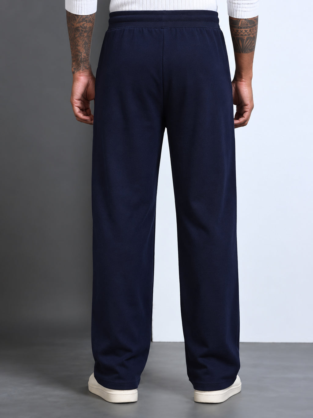 ARDEUR STREETZ Men Navy Cotton Blend Have Fun Printed Baggy Fit Track Pants