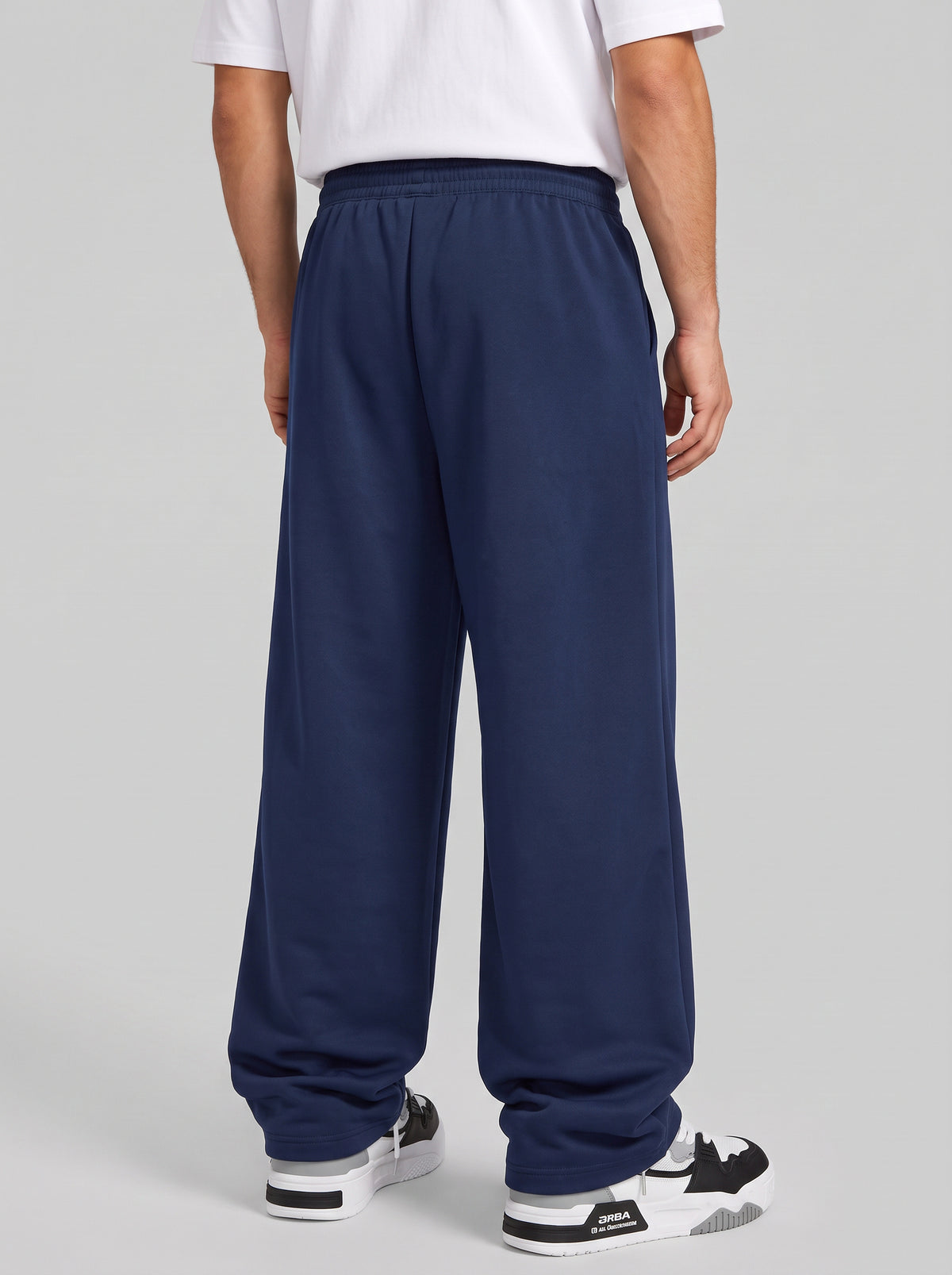 ARDEUR ZEAL IN YOU Mens Navy Cotton Blend Football Printed Baggy Fit Track Pants