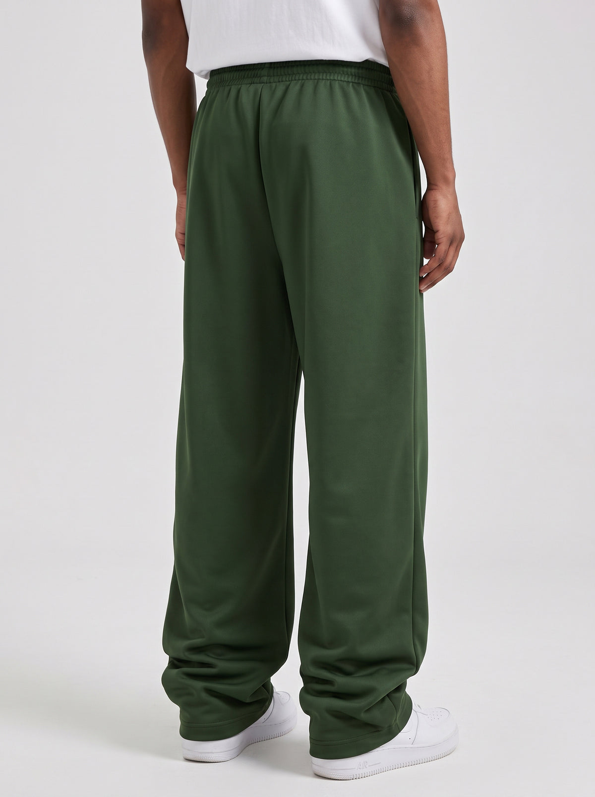 ARDEUR ZEAL IN YOU Mens Olive Cotton Blend Football Printed Baggy Fit Track Pants