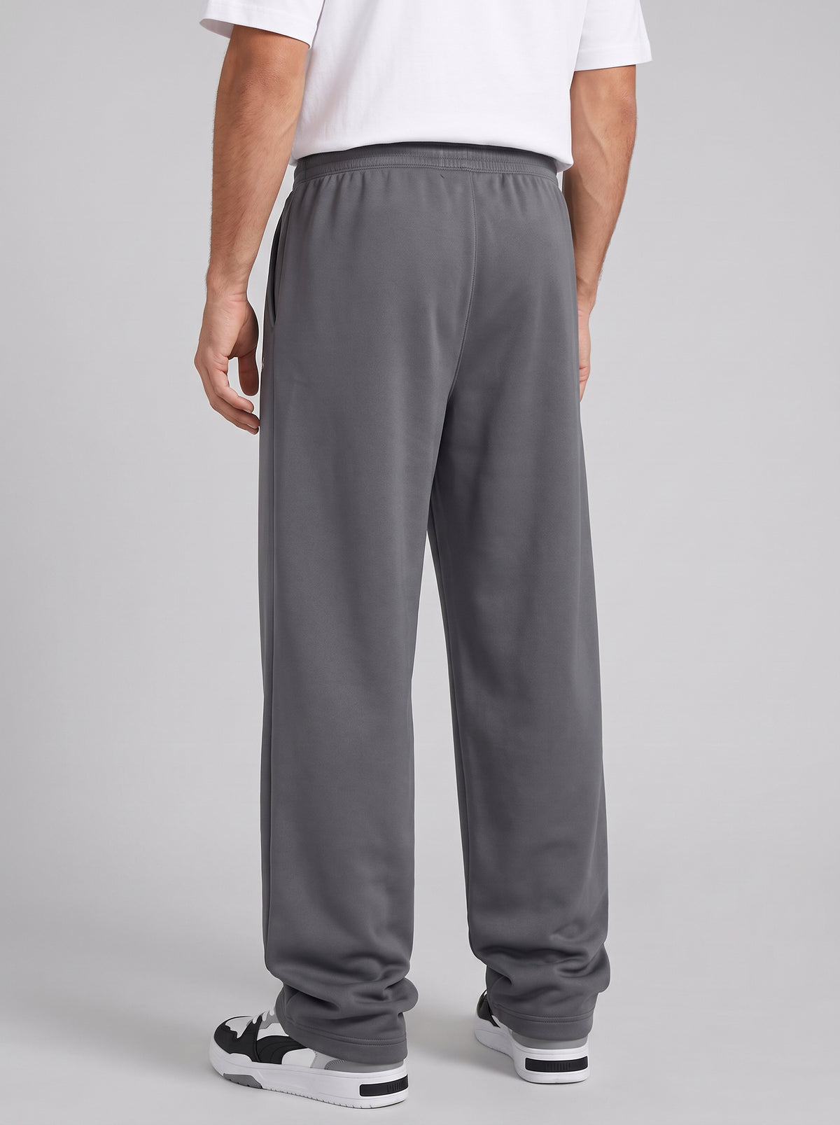 ARDEUR ZEAL IN YOU Mens Steel Grey Cotton Blend Football Printed Baggy Fit Track Pants