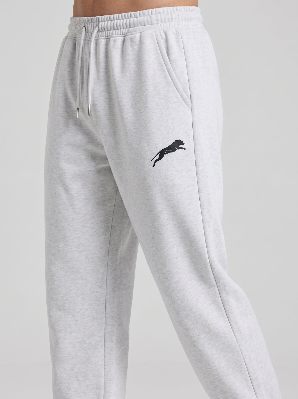 ARDEUR ZEAL IN YOU Mens White Melange Cotton Blend Football Printed Baggy Fit Track Pants
