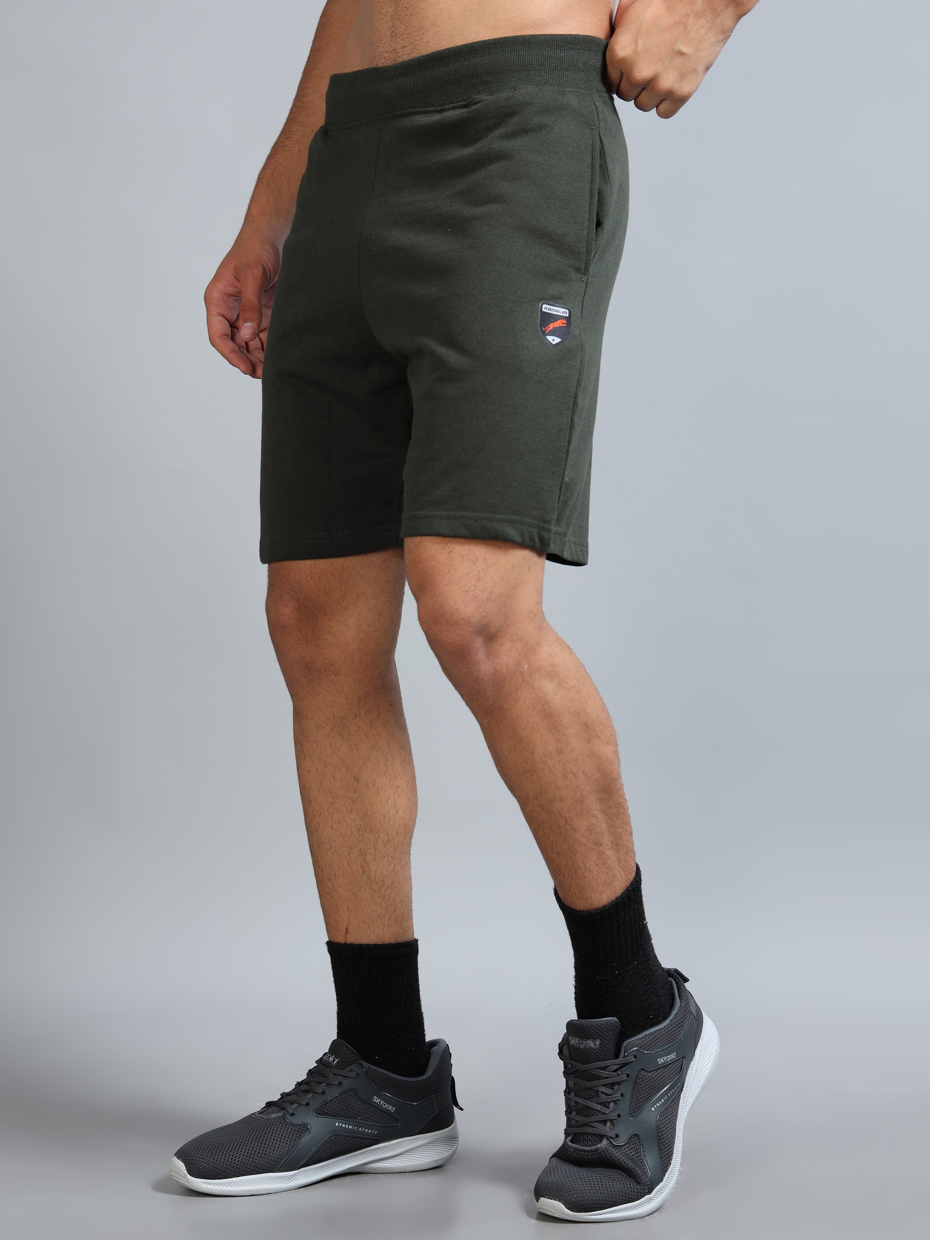 ARDEUR ZEAL IN YOU Men Olive Self Design Shorts