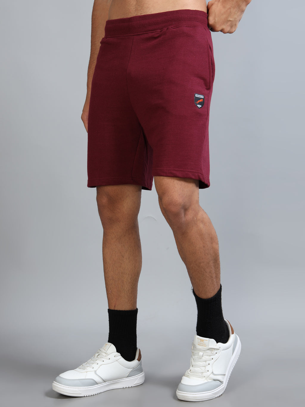 ARDEUR ZEAL IN YOU Men Maroon Self Design Shorts