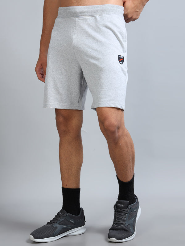 ARDEUR ZEAL IN YOU Men Grey Melange Self Design Shorts