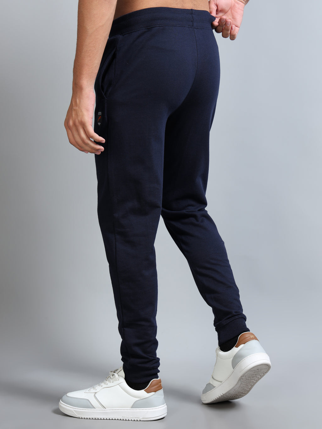 ARDEUR ZEAL IN YOU Men Navy Self Design Mid-Rise Joggers