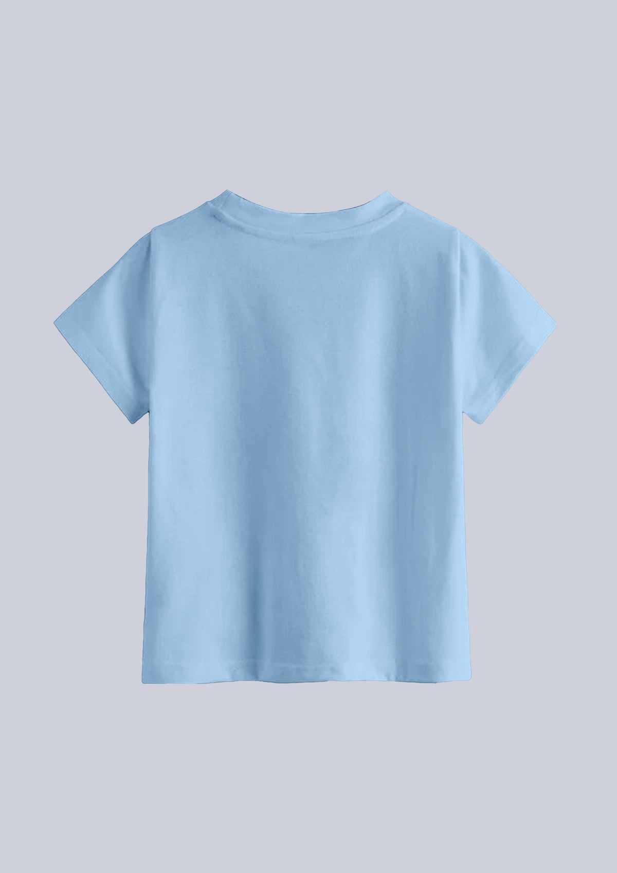 boys printed t-shirt - CODEZ Boys' Sky Blue Round Neck Printed T-Shirts, back view