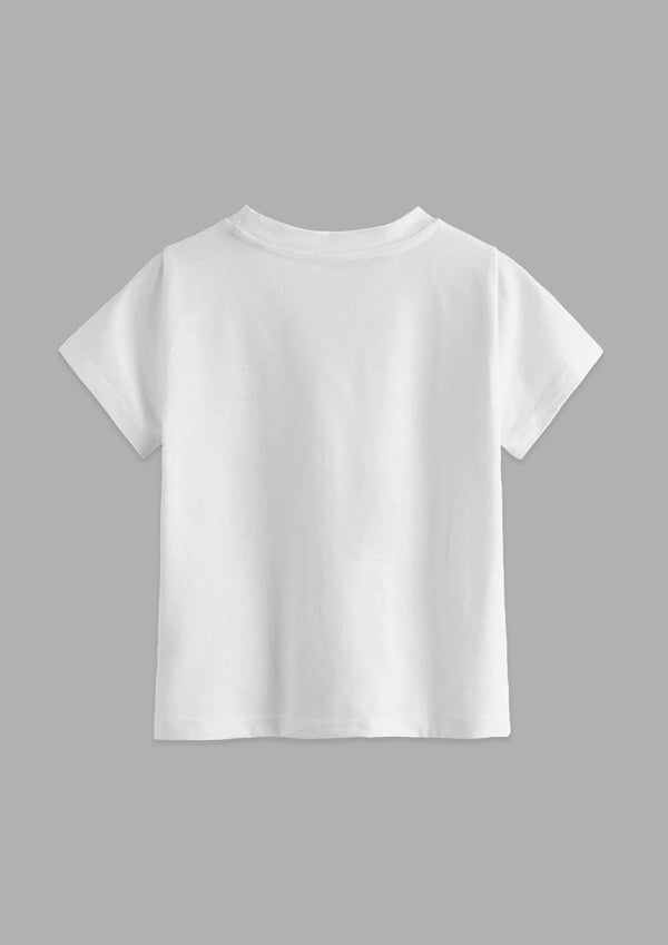 CODEZ Boys White Round Neck Printed Tshirts